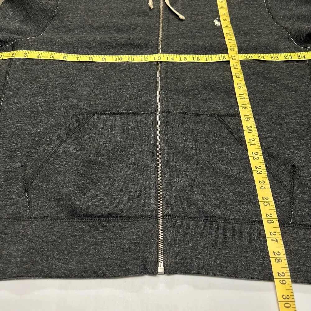 Polo Ralph Lauren Mens Full Zip Hoodie Sweatshirt XL Fleece Lined Pony Logo Grey